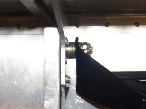 Control frame mount to fuselage; washers for spacing