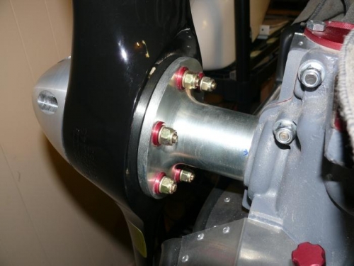 That's not abrasion on backside of prop; it's reflections