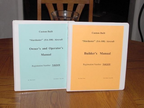 Owner's, Operator's, and Builders Manuals