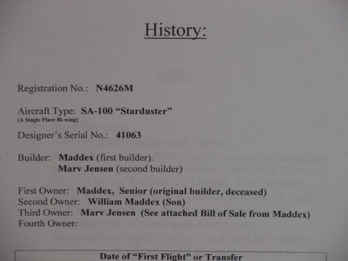 First page of Owner's Manual