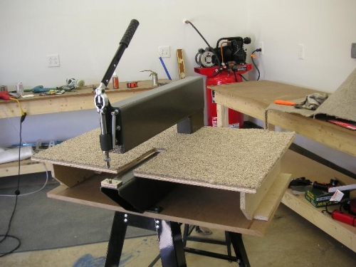 table covered with carpet