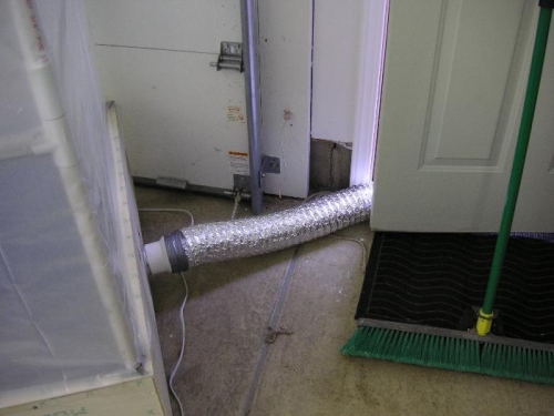 Haven't cut a hole in the wall yet.