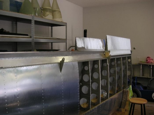 both ailerons installed and pushrods adjusted