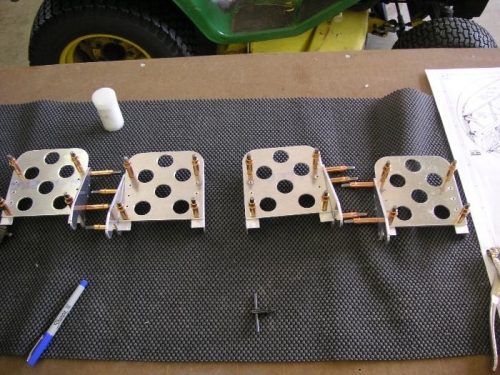 parts made, pilot drilled, ready to deburr