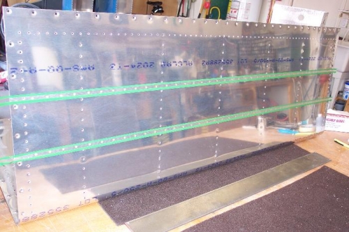 Rivet tape holding the rivets in place