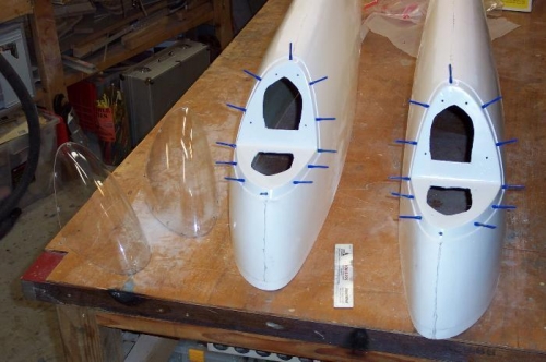 Nut plates installed and curing