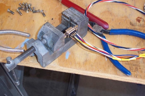 soldering up the new connector