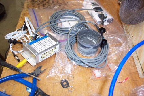 Testing the system in a cup of water