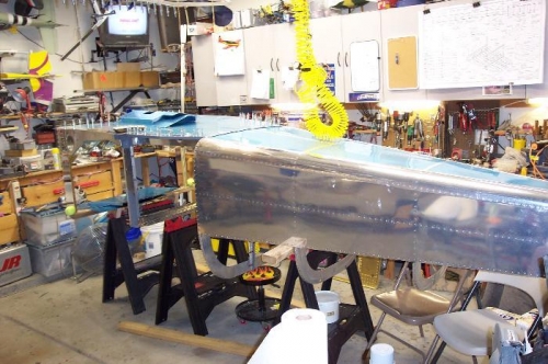 Center section lined up with tail cone