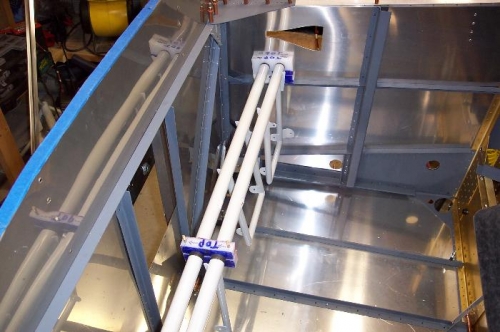 Fitting up the brake pedals.