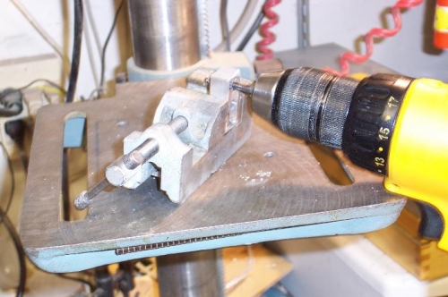 Tapping the canopy strut mount block