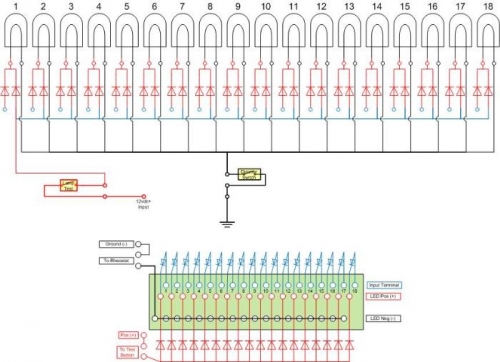 Visio schematic for the circuit