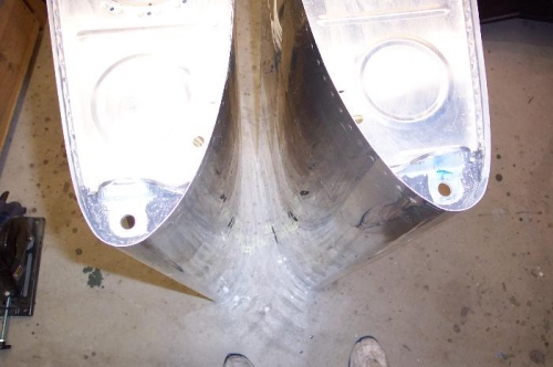 Tank attach plates installed