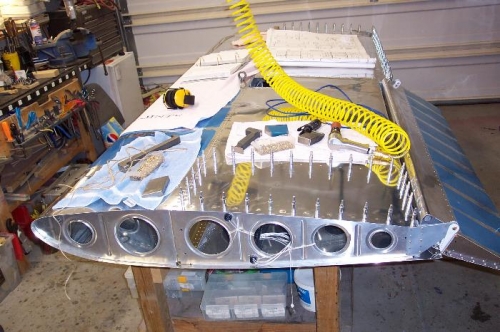 Finishing up the last of the outer bottom panel