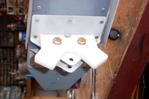 Rudder stop installed