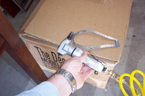 Made a mess using my nibbler to cut out the backing ring