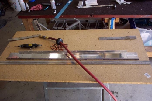 Laying out the rear spar stiffener