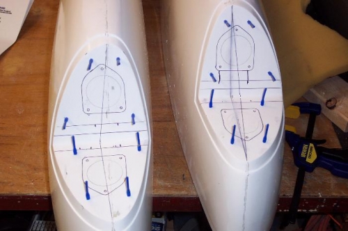 The clickbond nutplates are set.