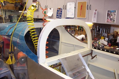 Rollbar installed, note the canopy latch bar too.