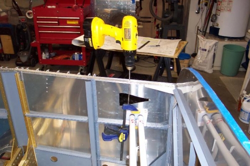 Drilling the holes for the pedals