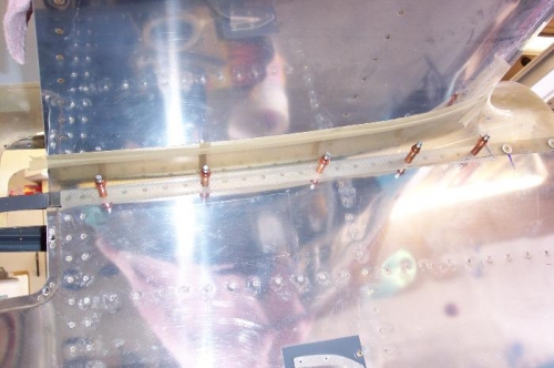 Lower fairing taped in place