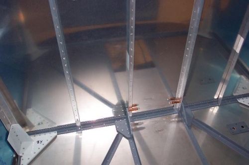 upsidedown picture of the forward floor