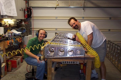 Aaron and Dad going at it.