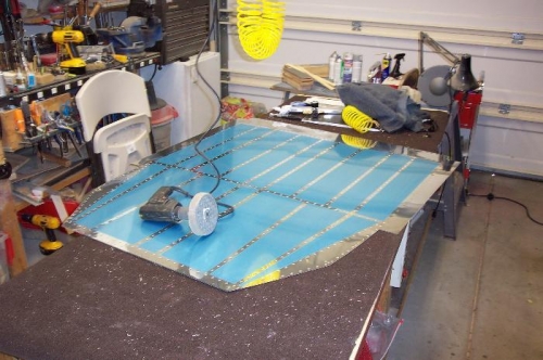 Preping center bottom skin