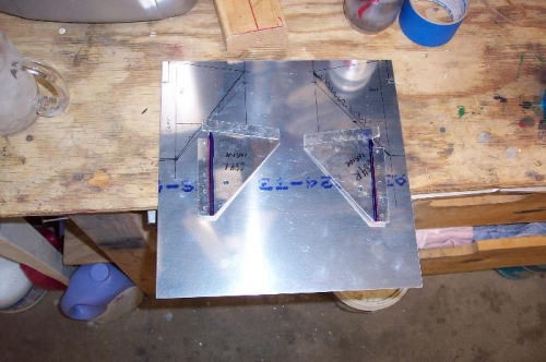 Old brackets on plate stock