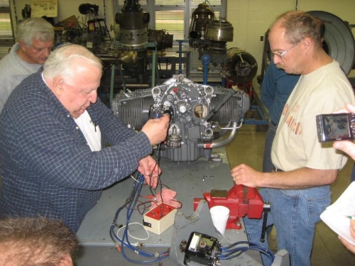 Jim Doebler teaching magneto timing.  He was an  excellent instructor.