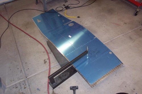 Dimpling on the floor.  No room for the wifes car and my workbench. :(