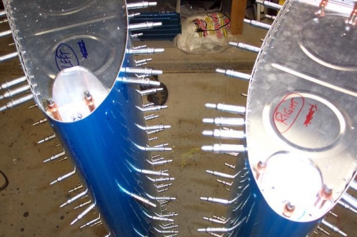 Fabricated front tank attach brackets