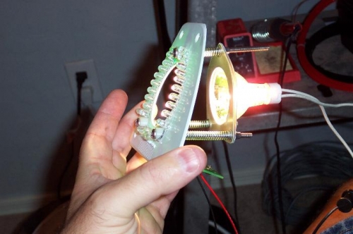 Completed taxi light/nav assembly