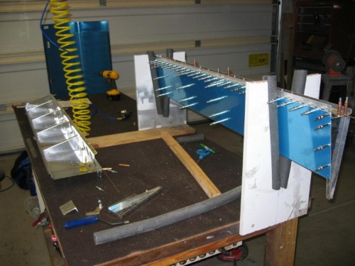 made a stand to help with construction/riveting