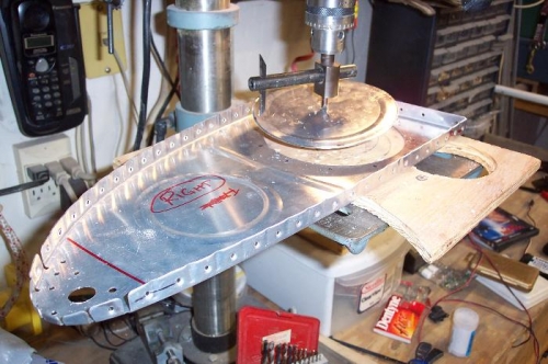 cutting the access hatch hole