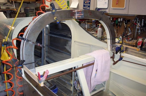 frame still clamped in place after drillling